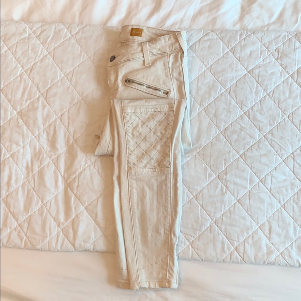 Pilcro and the Letterpress ivory jeans
